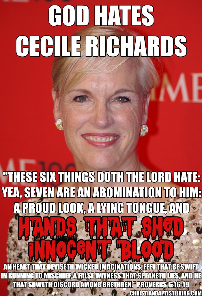 God Hates Cecile Richards, CEO of Planned Parenthood